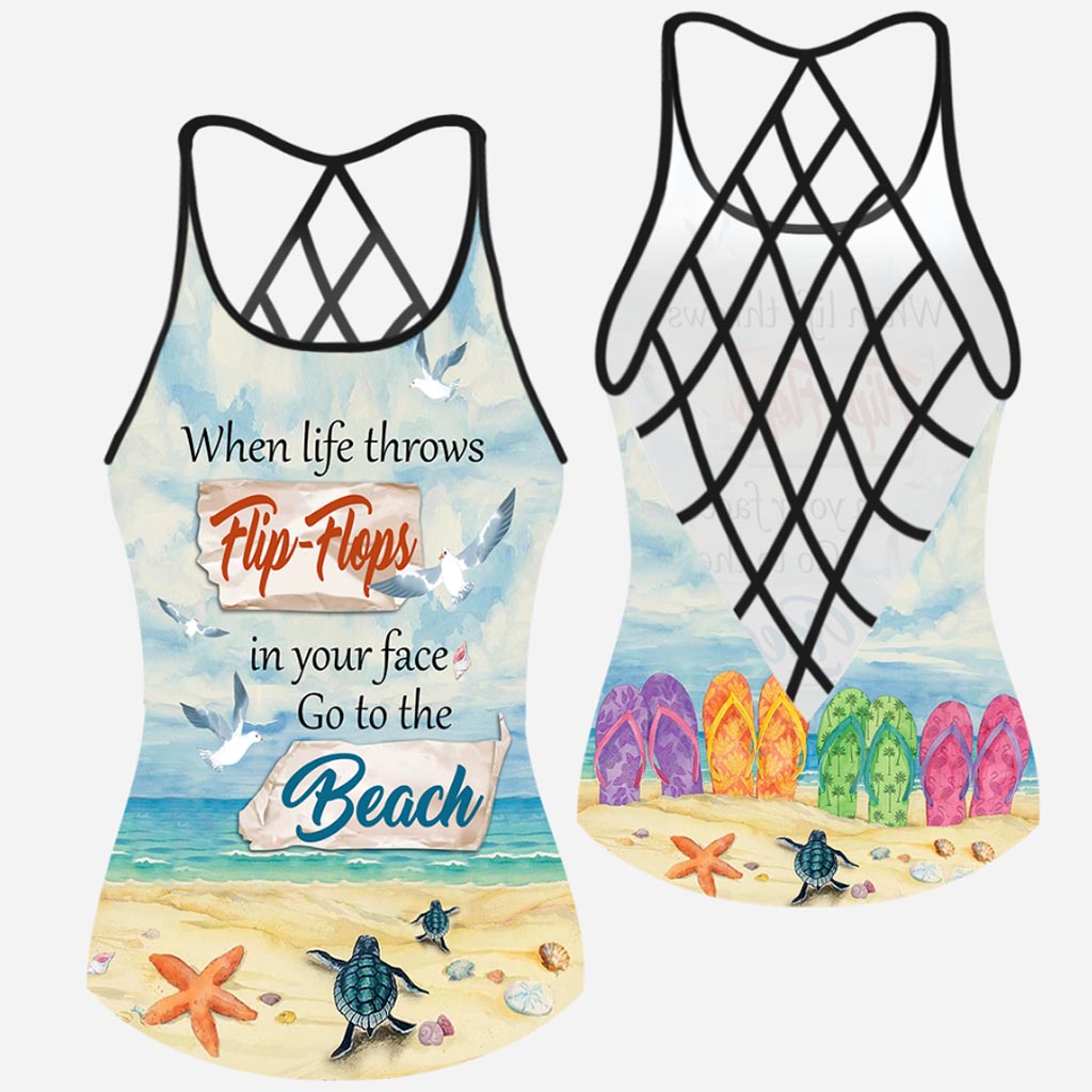 Wenn dir das Leben Flip-Flops ins Gesicht wirft – Sea Lover Cross Tanktop