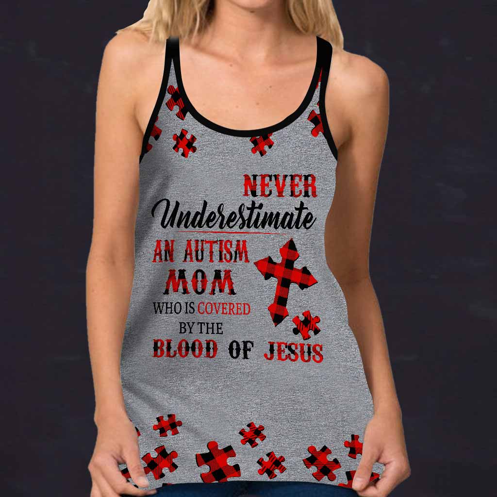 Niemals unterschätzen – Tanktop mit Kreuz zur Sensibilisierung für Autismus