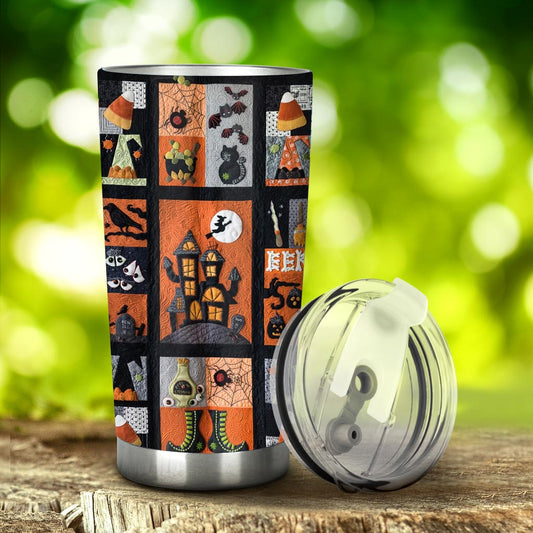 My Broom Broke So Now I Quilt Halloween Tumbler