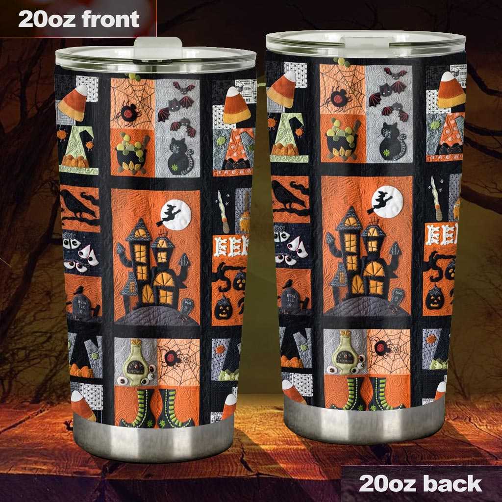 Mein Besen ist kaputt gegangen, also quilte ich jetzt einen Halloween-Becher.