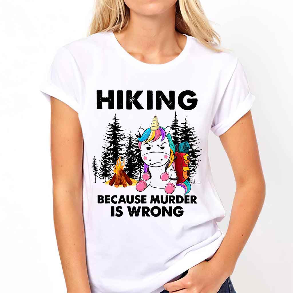Wandern, weil Mord falsch ist – T-Shirt und Hoodie 112021