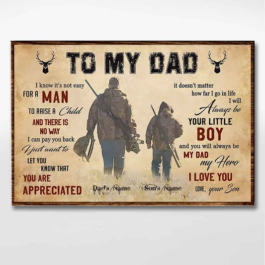 An meinen Vater – Personalisiertes Jagdposter 1121