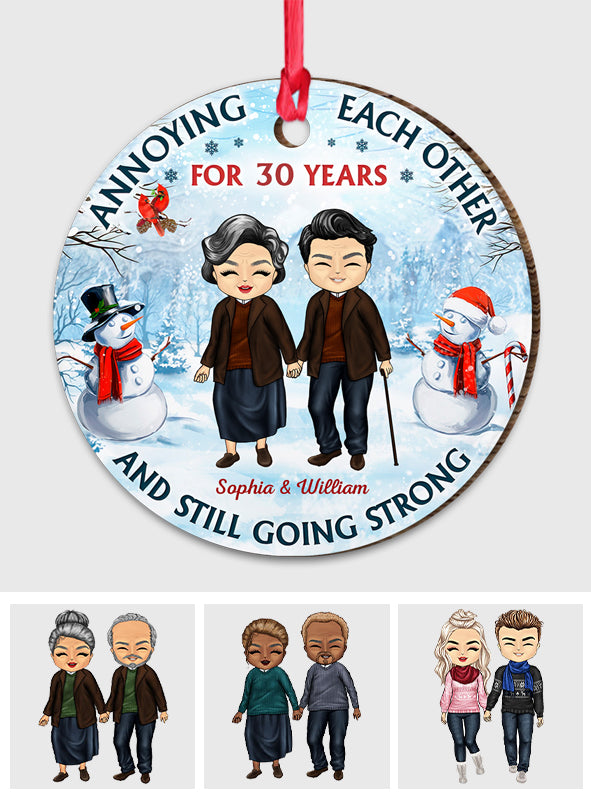 And Still Going Strong - Personalized Christmas Couple Ornament (Printed On Both Sides)
