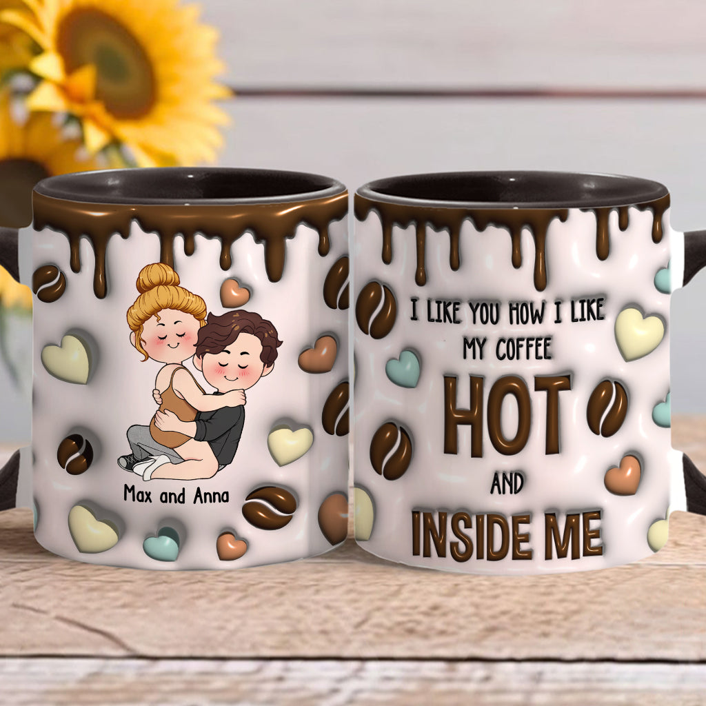 Ich mag dich so, wie ich meinen Kaffee mag – personalisierte Tasse für Paare