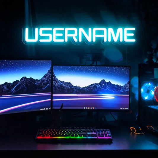Gamerzimmer – Personalisierte Videospiel-Neonreklame