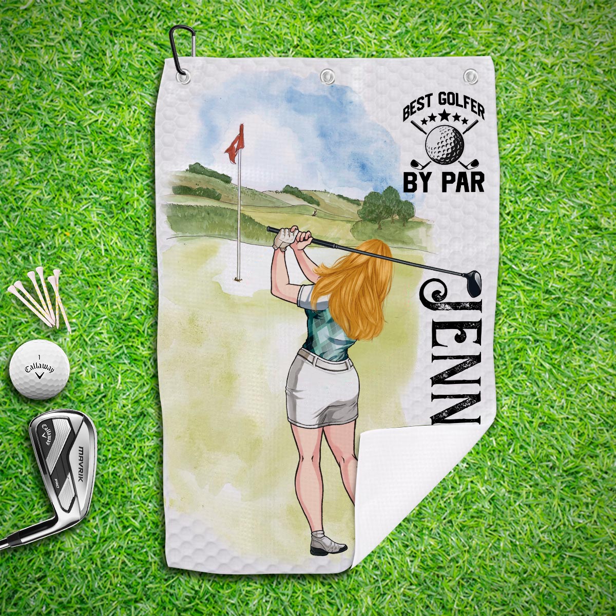 Meine Glücksgolfkappe – personalisiertes Golfhandtuch