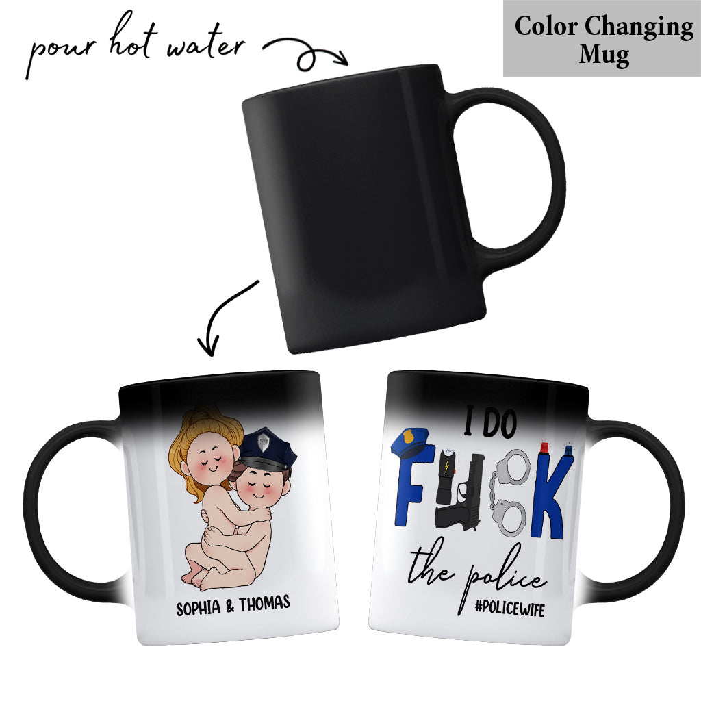 Ich liebe die Polizei – Personalisierte Tasse für Paare