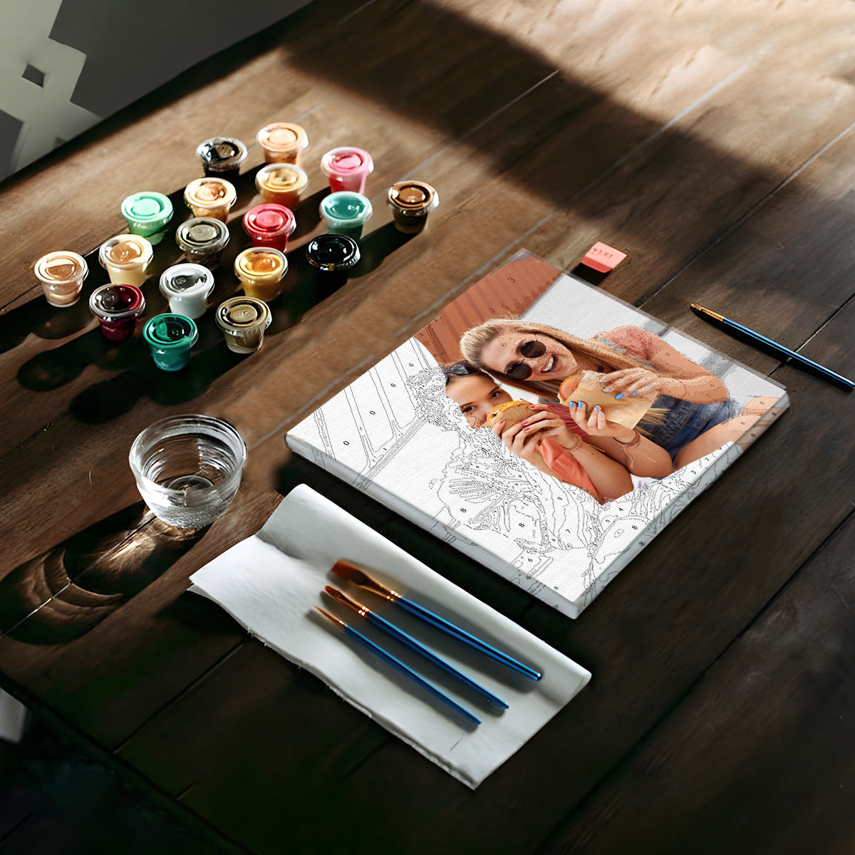 Individuelles Foto – Personalisiertes Malen-nach-Zahlen-Set für die beste Freundin