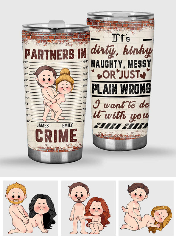 Partner in Crime – Personalisierter Paar-Trinkbecher