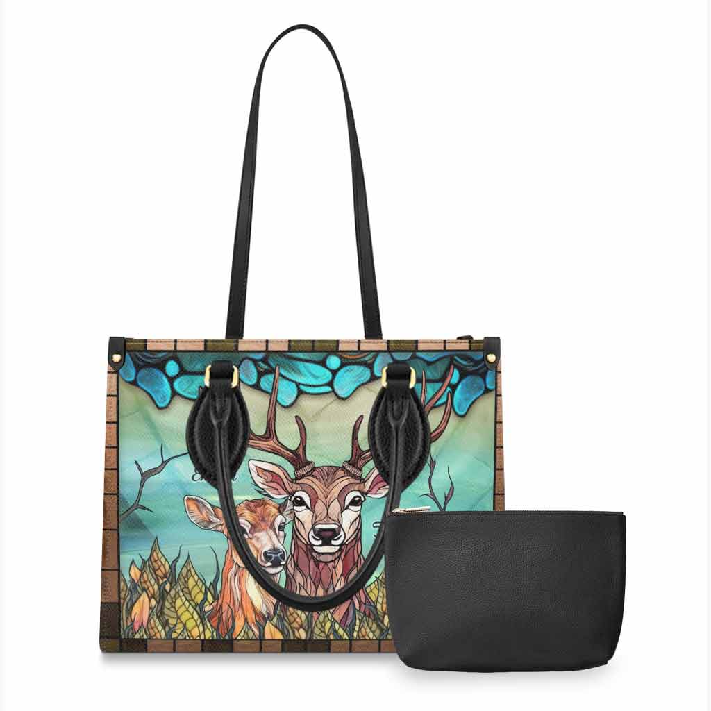 Du und ich, wir schaffen das – personalisierte Jagdlederhandtasche