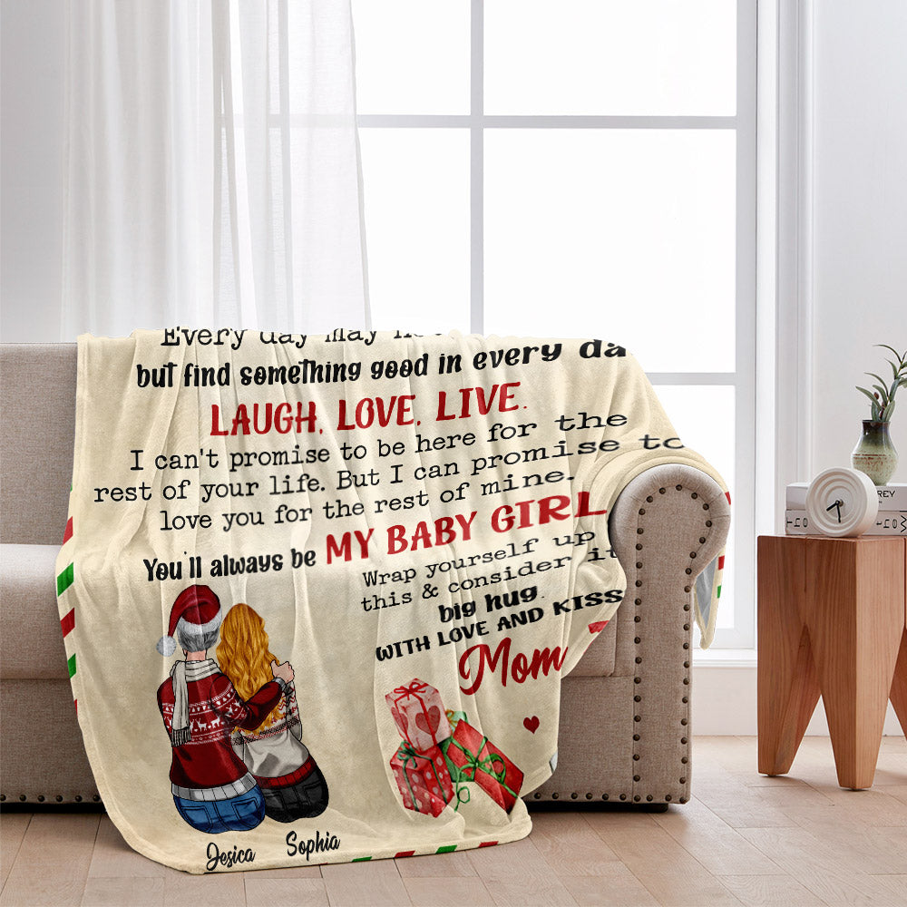 Vergiss niemals, dass ich dich liebe – personalisierte Tochterdecke
