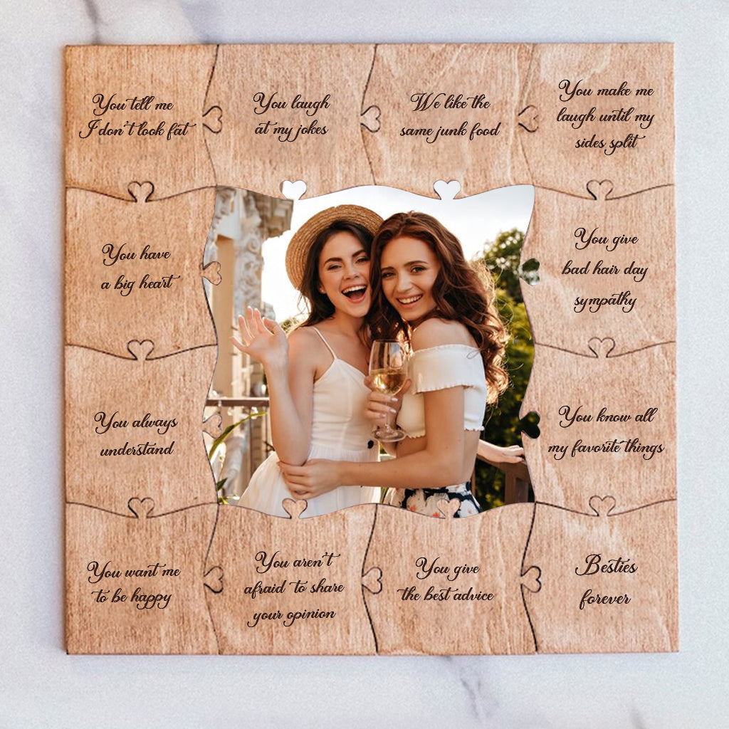 Reason Why I Love You Bestie - Personalized Bestie Picture Wooden Puzzle