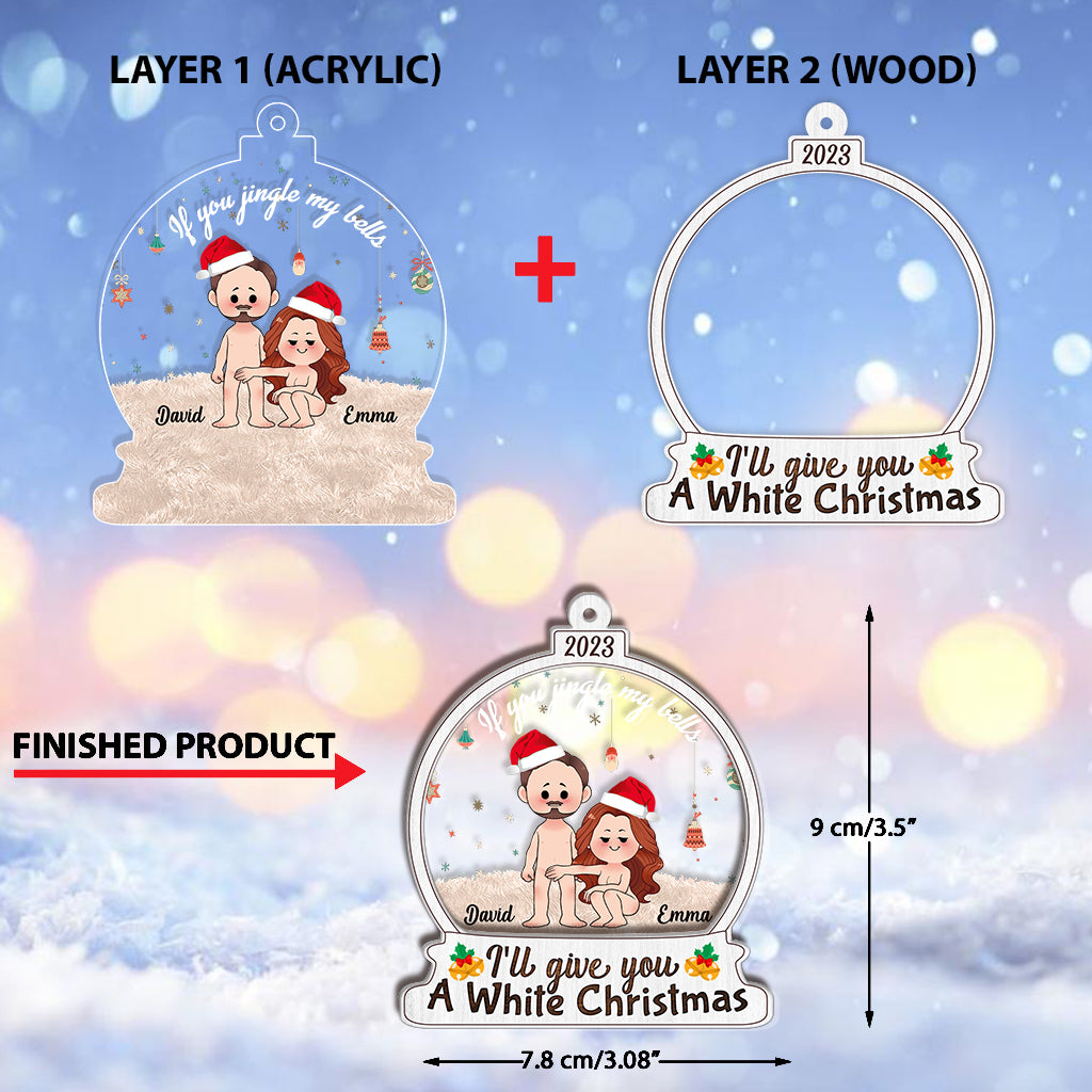 Wenn du meine Glocken läutest – Personalisierter Paar-Lagenmix-Weihnachtsbaumschmuck