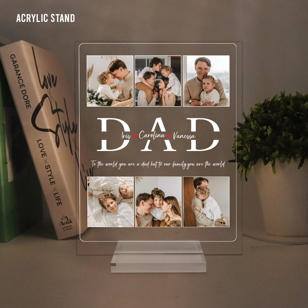 Bester Papa aller Zeiten – Personalisierte transparente Acrylplakette für Väter