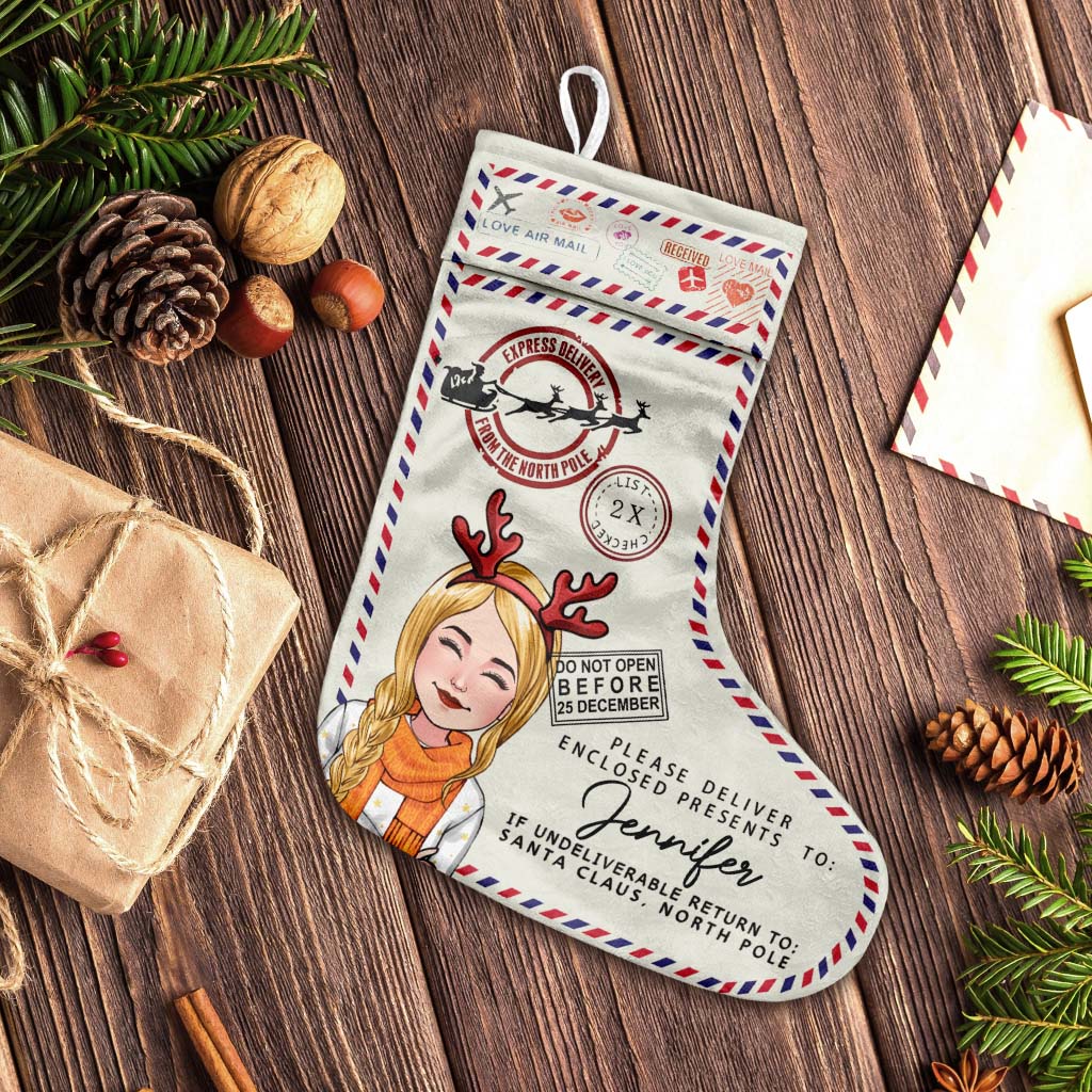 Nordpol-Express-Weihnachtsmannlieferung – personalisierte Weihnachtsstrümpfe für die ganze Familie