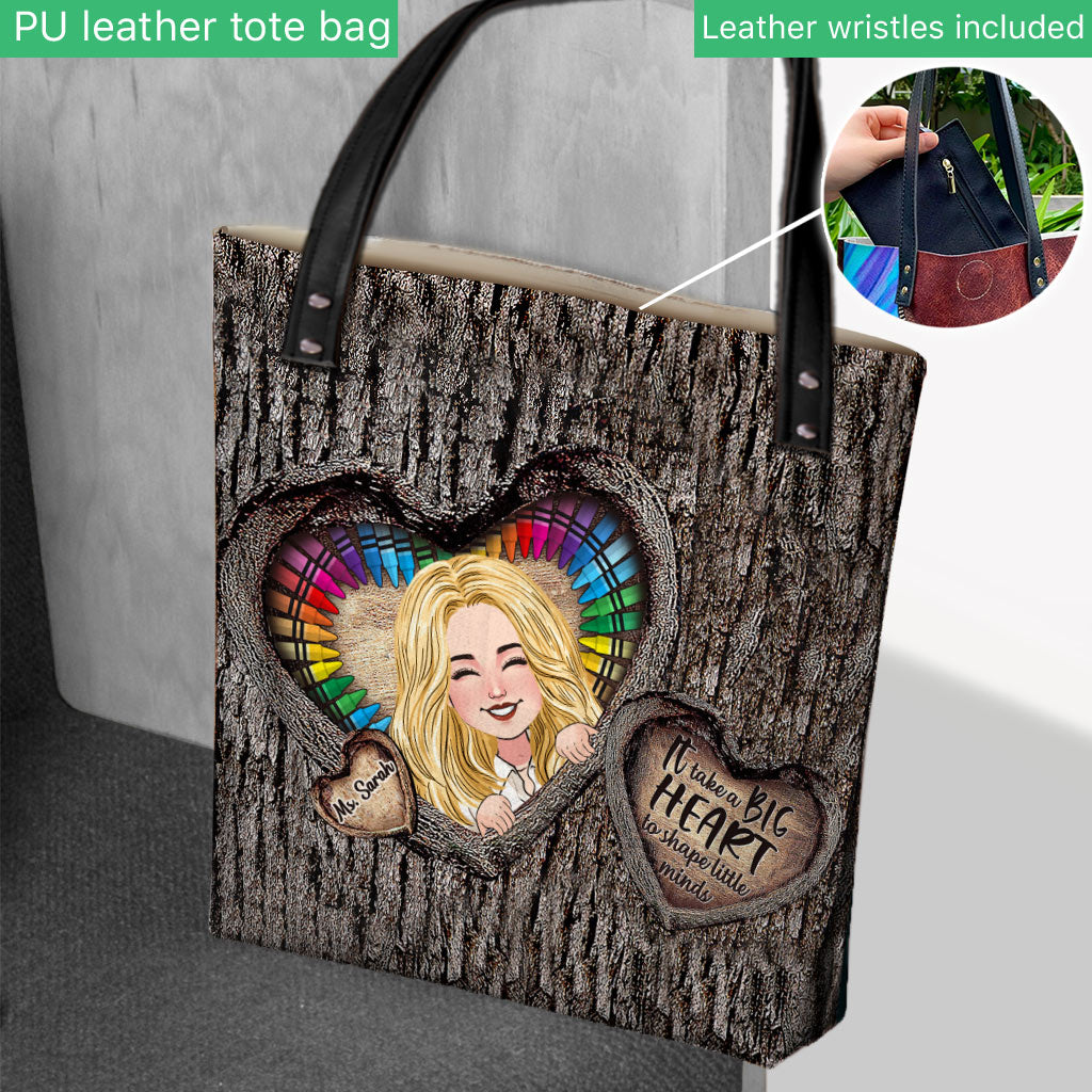 Es braucht ein großes Herz – personalisierte Lehrertasche