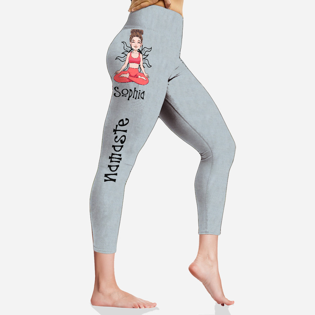 Namaste – Personalisierte Yoga-Leggings