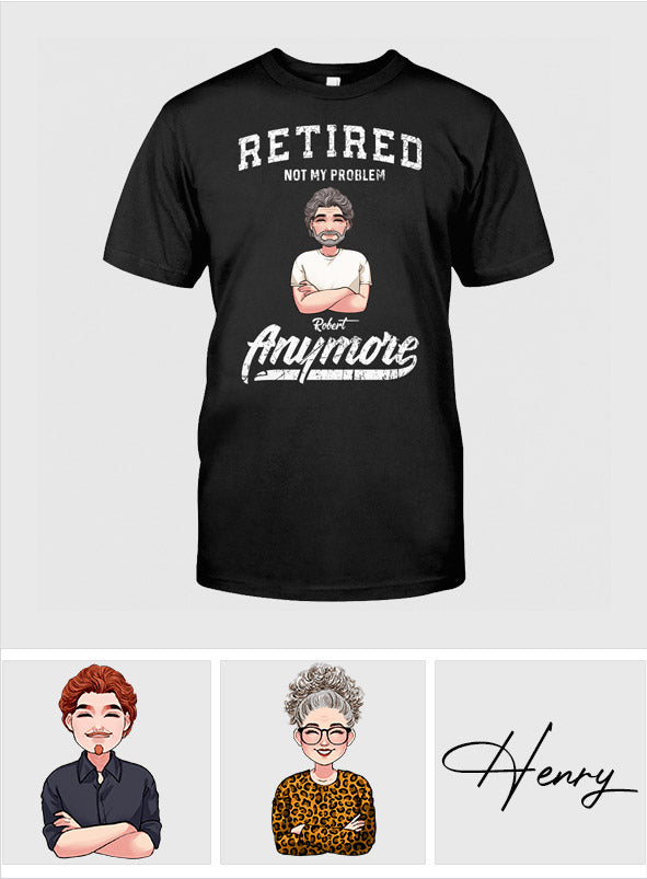 „Im Ruhestand – nicht mehr mein Problem“ – Personalisiertes Rentner-T-Shirt & Hoodie