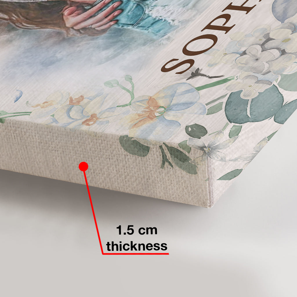 Aquarell-Paar – Personalisierte Leinwand und Poster für Paare