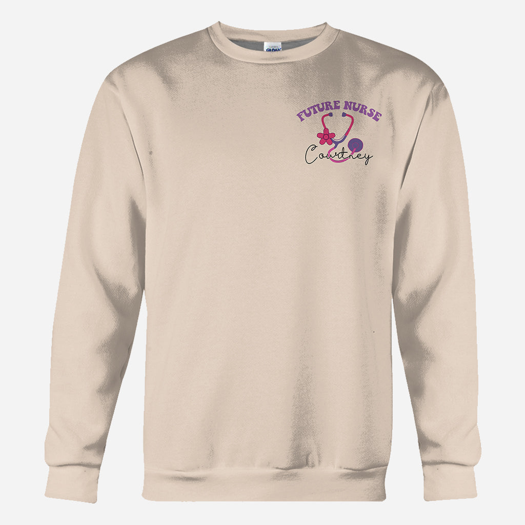 In meiner Zeit als Krankenpflegestudentin - Personalisiertes Krankenschwester-Allover-Shirt