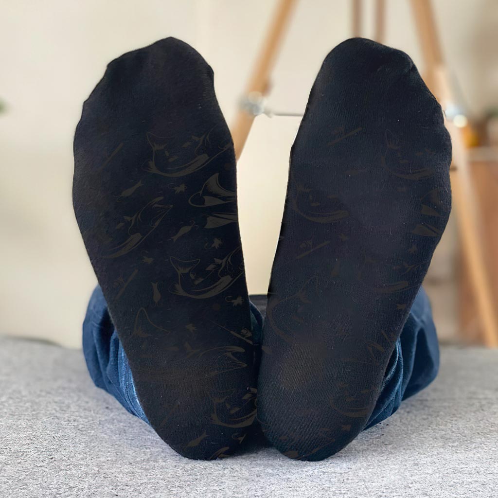 Glückssocken mit Anglermotiv – Geschenk für Papa, Onkel, Tante, Oma, Opa, Mama, Sohn, Tochter, Bruder, Schwester, Enkelin, Enkel, Ehemann, Ehefrau, Freund, Freundin, Freund, Kollege – Personalisierte Socken