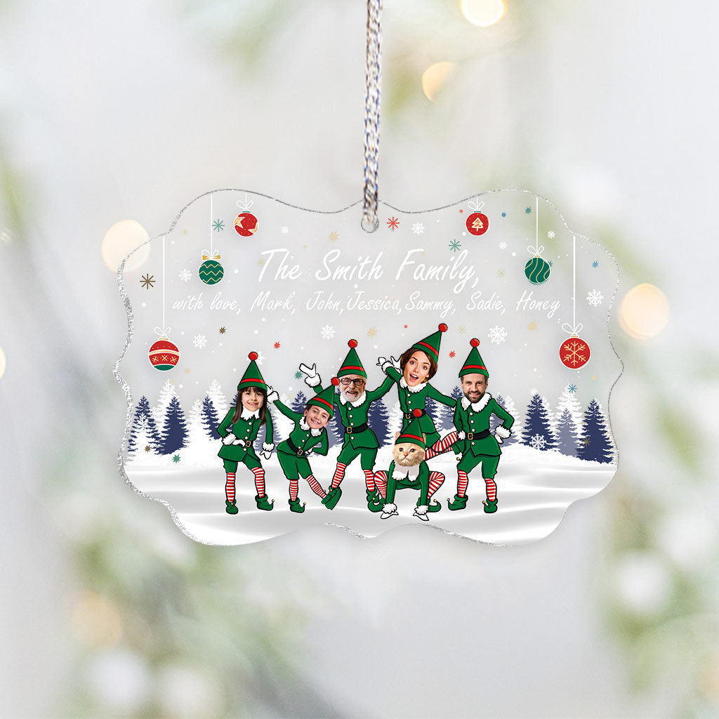 Frohe Weihnachten – Personalisierter transparenter Familienschmuck