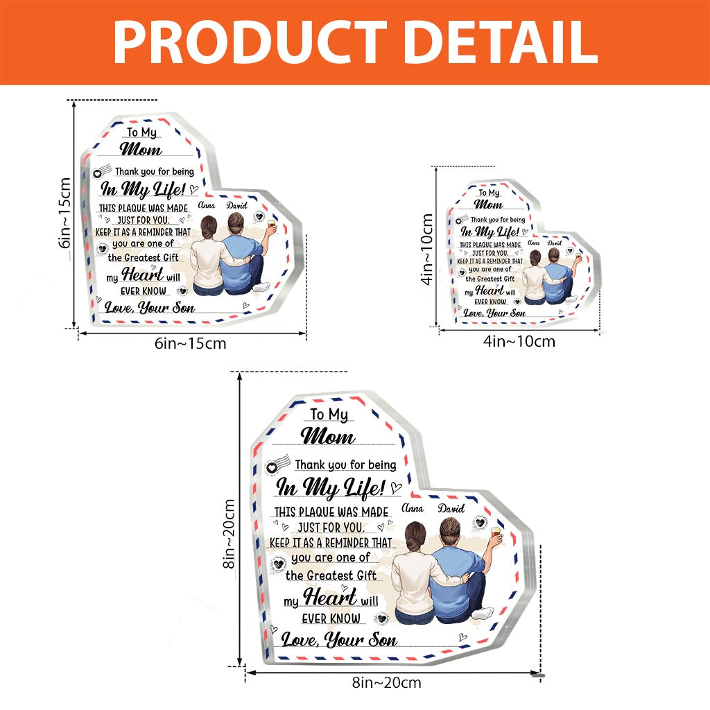 An meine Großmutter – Geschenk für Mama, Oma, Tante – Personalisierte Acrylplakette in individueller Form