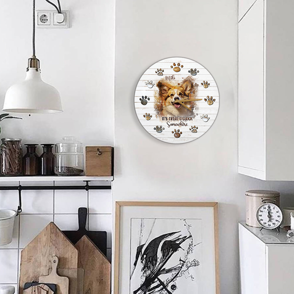 Treat O’clock - Personalized Dog Wall Clock
