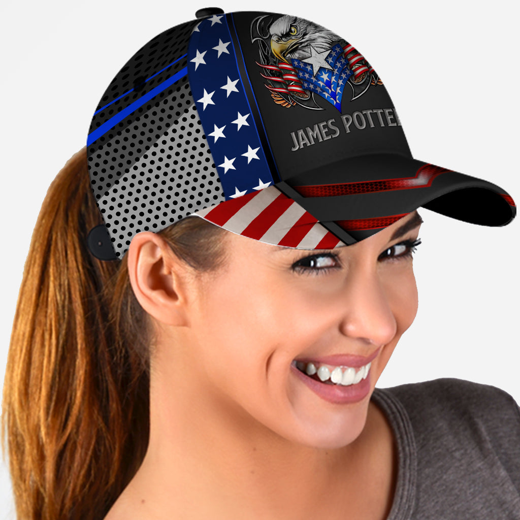 Eagle American Flag - Personalized Veteran Classic Cap