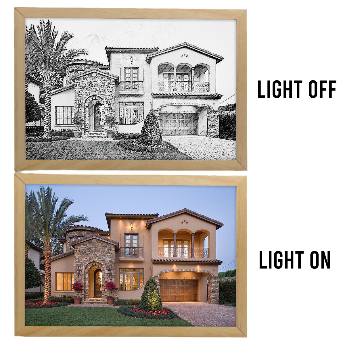 Our Home - Personalized Housewarming Light Photo Frame