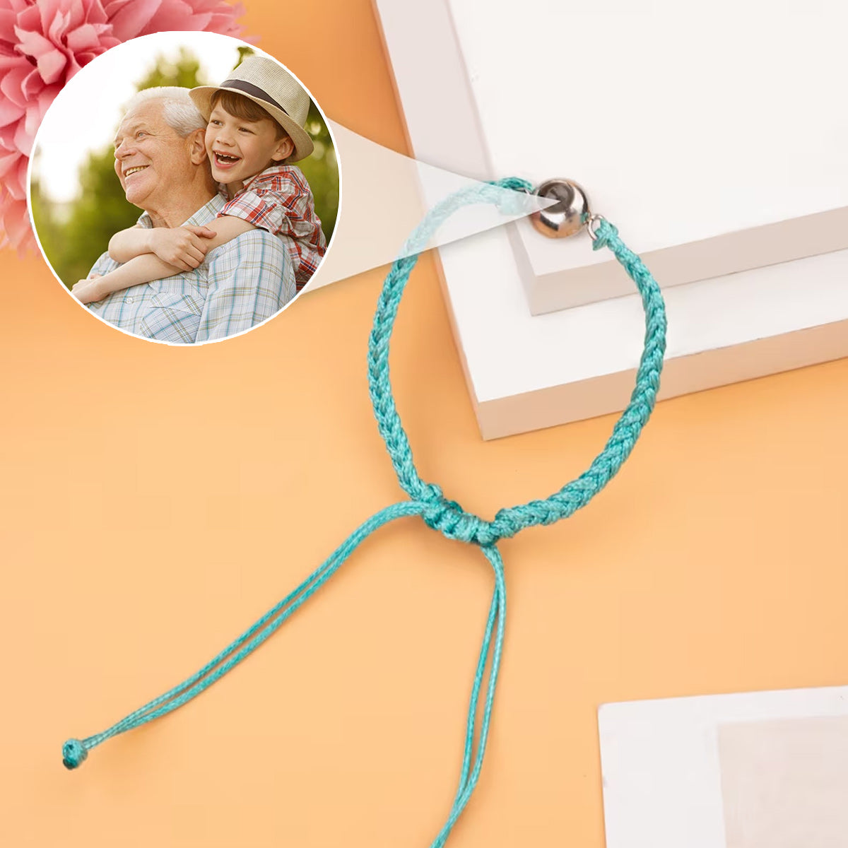 Liebe Grüße an Opa – Geschenk für Opa – Personalisiertes Projektionsarmband