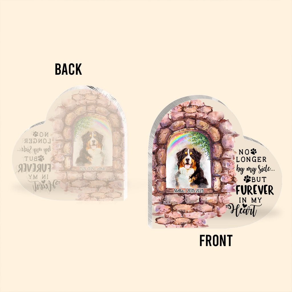 Nicht mehr an meiner Seite – Personalisierte Acrylplakette in Hundeform