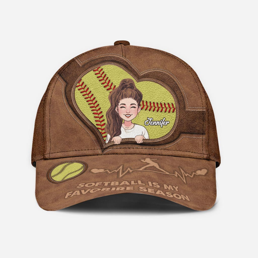 Softball ist meine Lieblingssaison – Personalisierte Softball Classic Cap