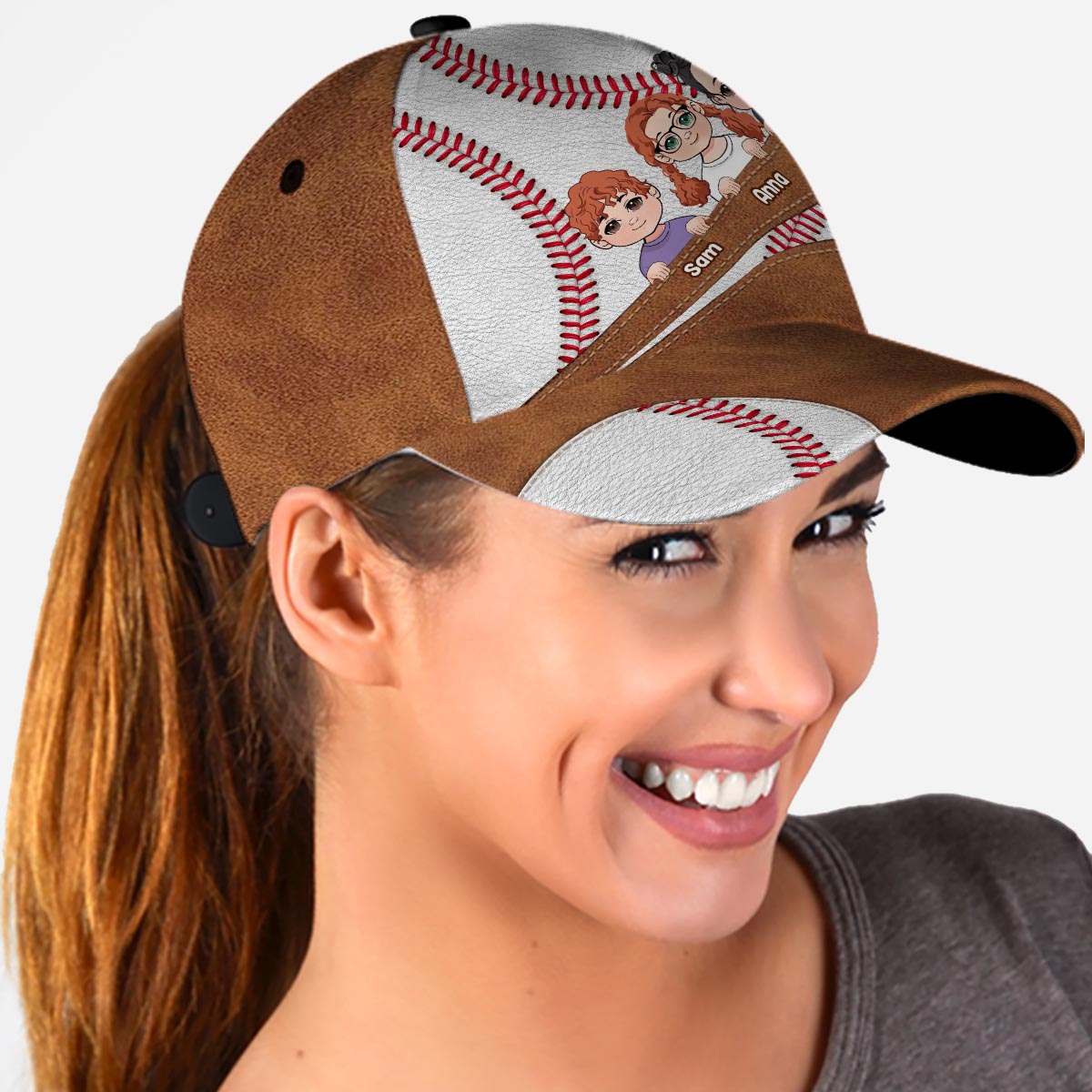 Baseball MomGrandmaDad - Personalisierte Baseball-Klassikerkappe