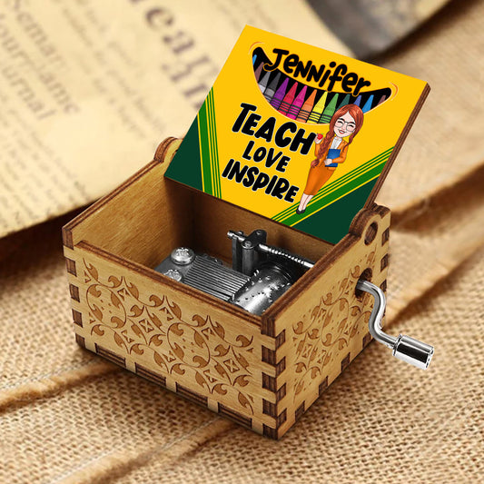 Positive Affirmationen Schmetterling - Personalisierte Schmetterlings-Spieluhr mit Handkurbel