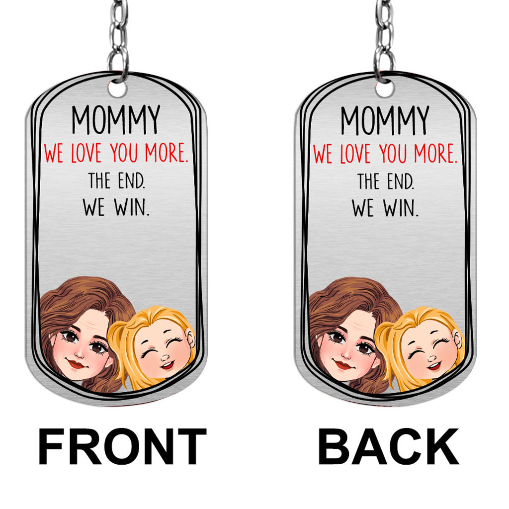 Papa, ich hab dich lieb! – Geschenk für Papa, Oma, Opa, Mama, Onkel, Tante – Personalisierter Edelstahl-Schlüsselanhänger