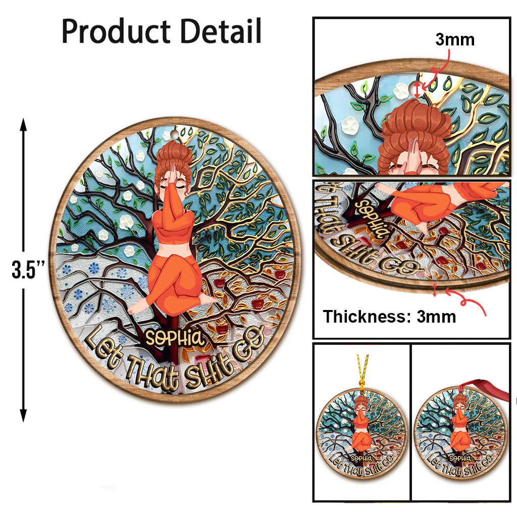 Lass den Scheiß los – Personalisierter Yoga-Anhänger