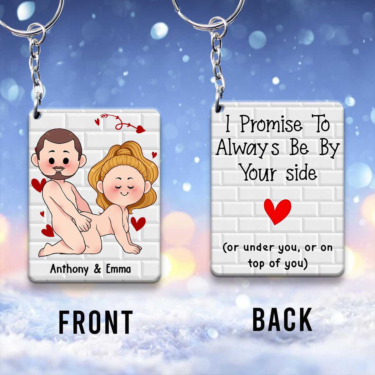 I Just Want You To Be Happy - Couple gift for husband, wife, boyfriend, girlfriend - Personalized Keychain