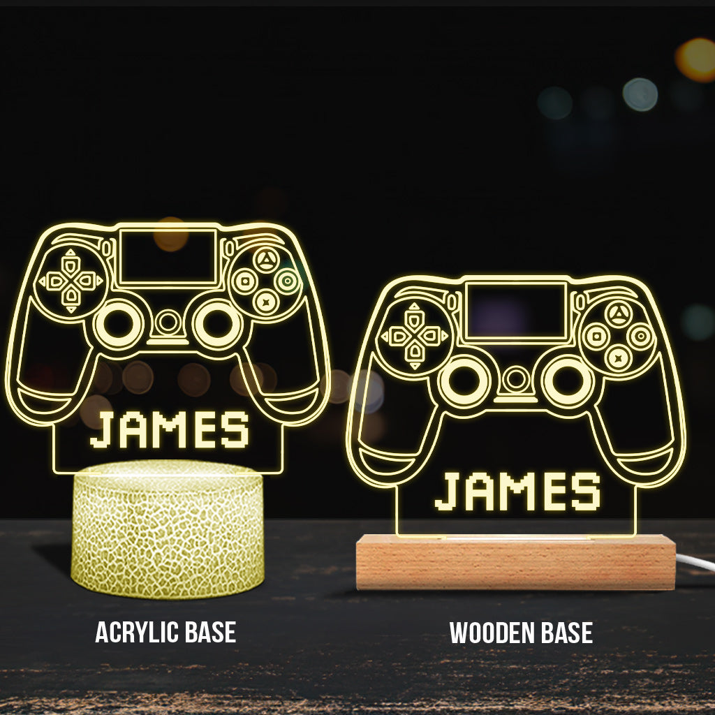 Spielzimmer – Personalisierte, videospielförmige Leuchtplatte