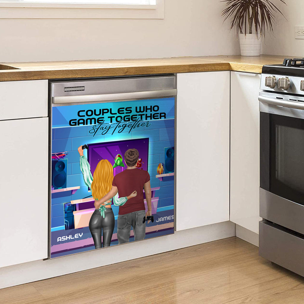 Ich werde immer dein Spieler Zwei sein – Videospielgeschenk für Freund, Ehemann, Ehefrau, Freundin – Personalisierter Geschirrspülerdeckel