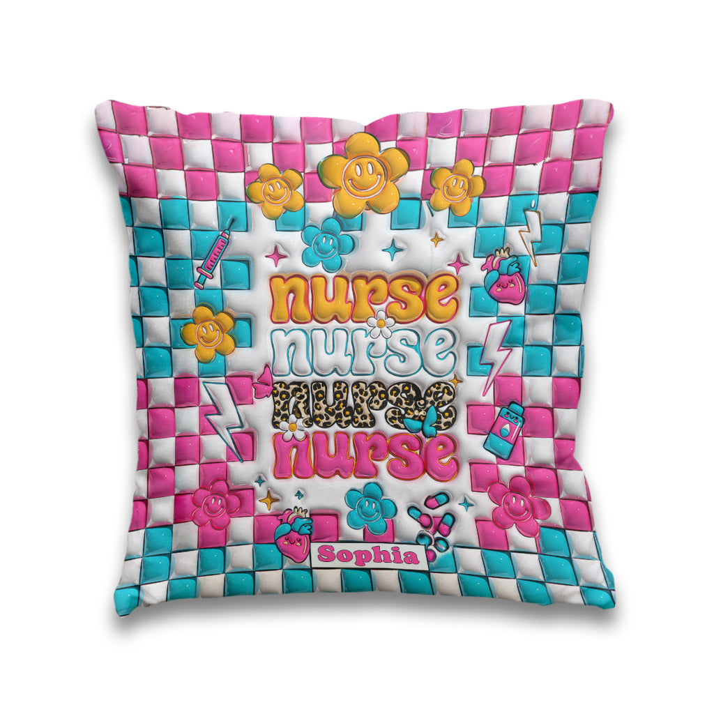 Krankenschwesterleben – Geschenkidee für Krankenschwestern, Mütter, Ehefrauen, Freundinnen – Personalisiertes Dekokissen
