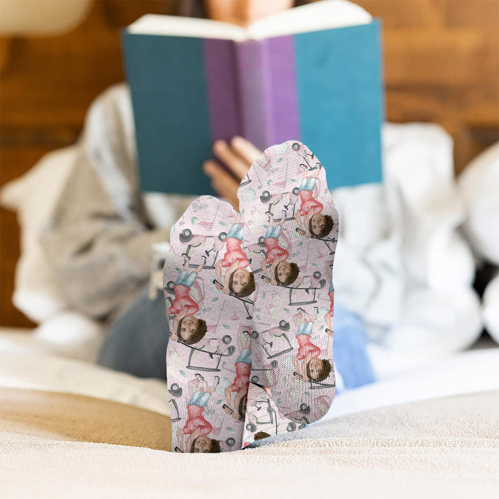 Foto eingefügt – Lustiger Golfer – Personalisierte Golfsocken