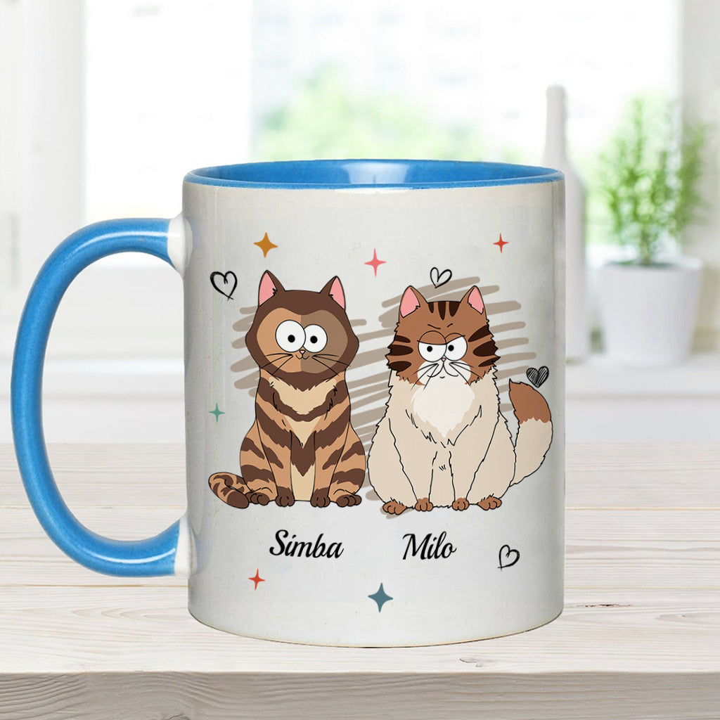 In meiner Hunde-/Katzenmama-Ära – Personalisierte Tasse mit Katzenmotiv