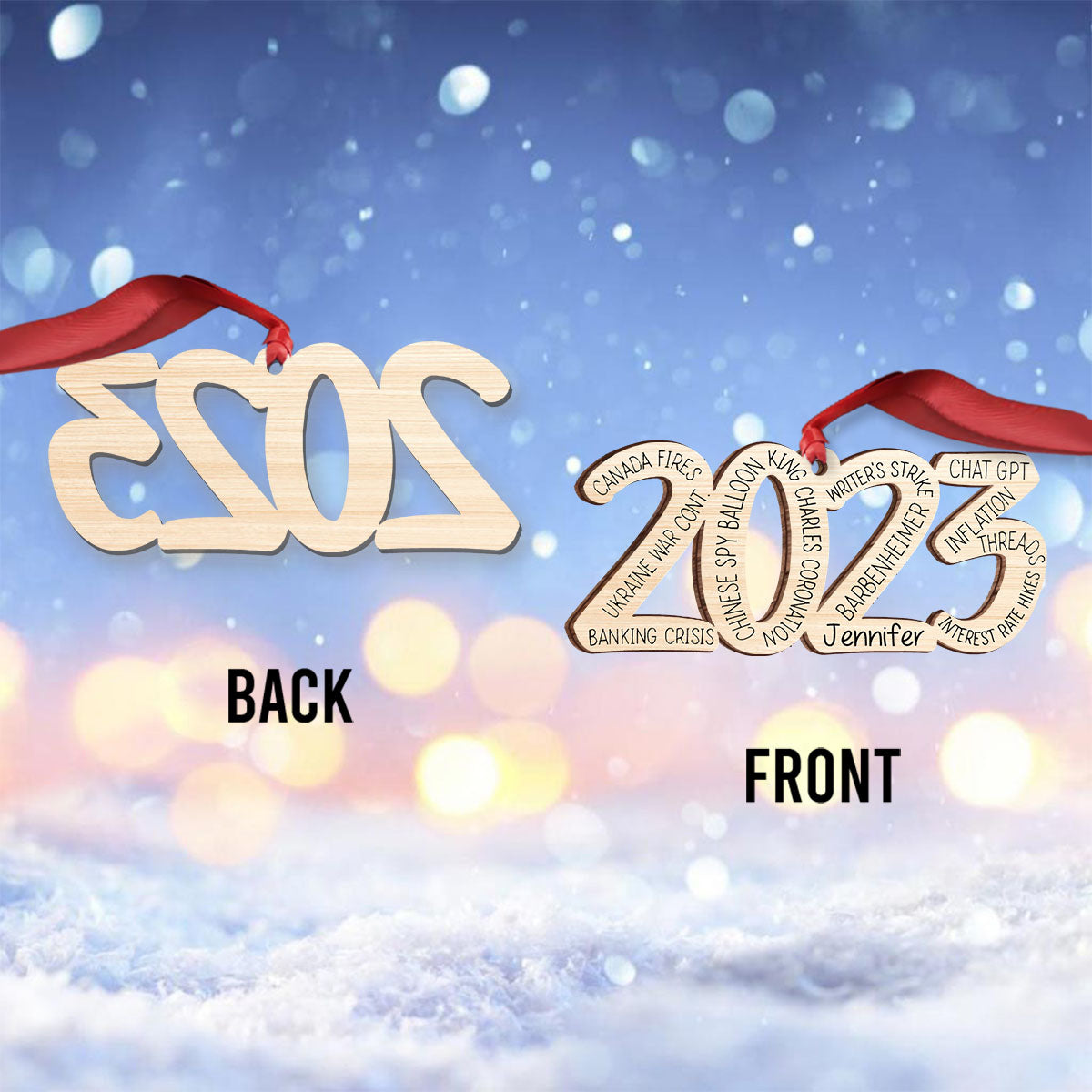 What A Great Year - Personalized Christmas Ornament