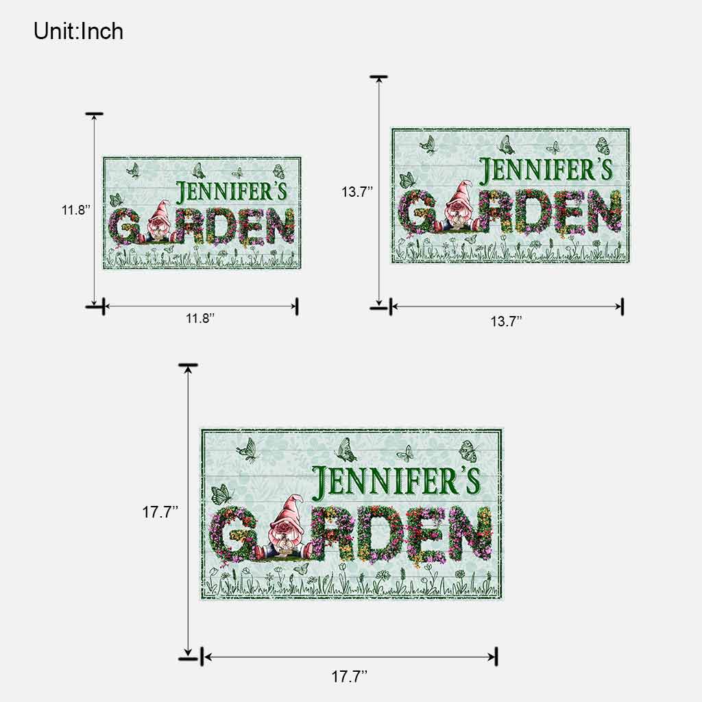 Willkommen in meinem Garten – personalisiertes Gartenschild aus Holz in individueller Form