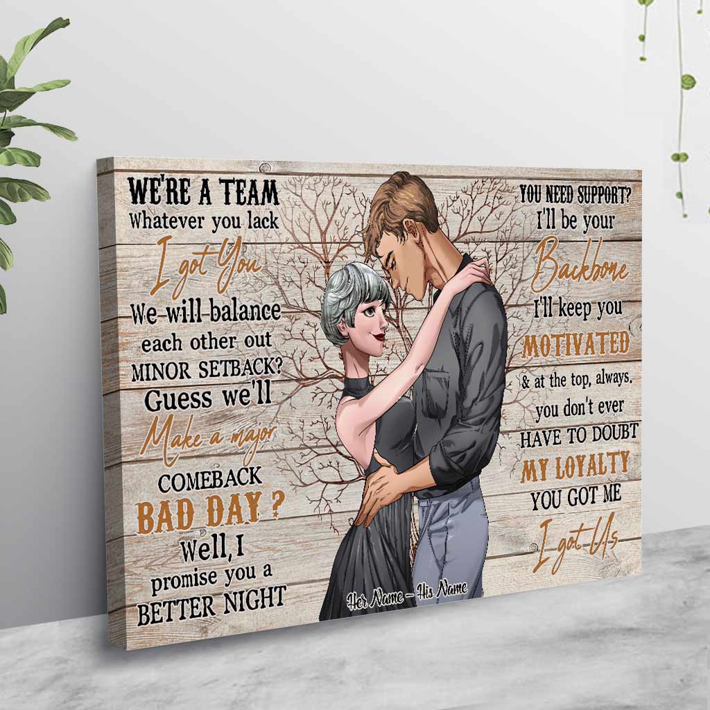 Wir sind ein Team – Personalisiertes Poster für Paare