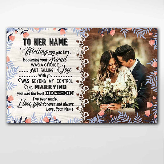 Meeting You Was Fate - Personalized Couple Poster