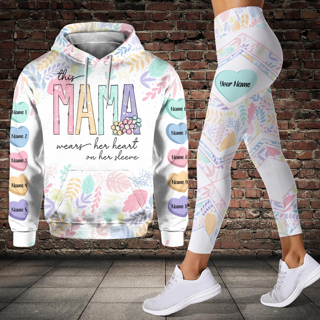 Diese Mama trägt ihr Herz auf der Zunge – personalisierter Muttertags-Hoodie und Leggings