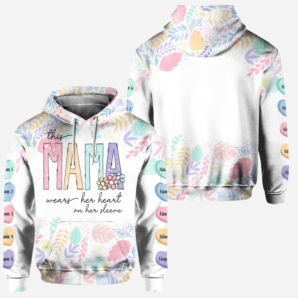 Diese Mama trägt ihr Herz auf der Zunge – personalisierter Muttertags-Hoodie und Leggings