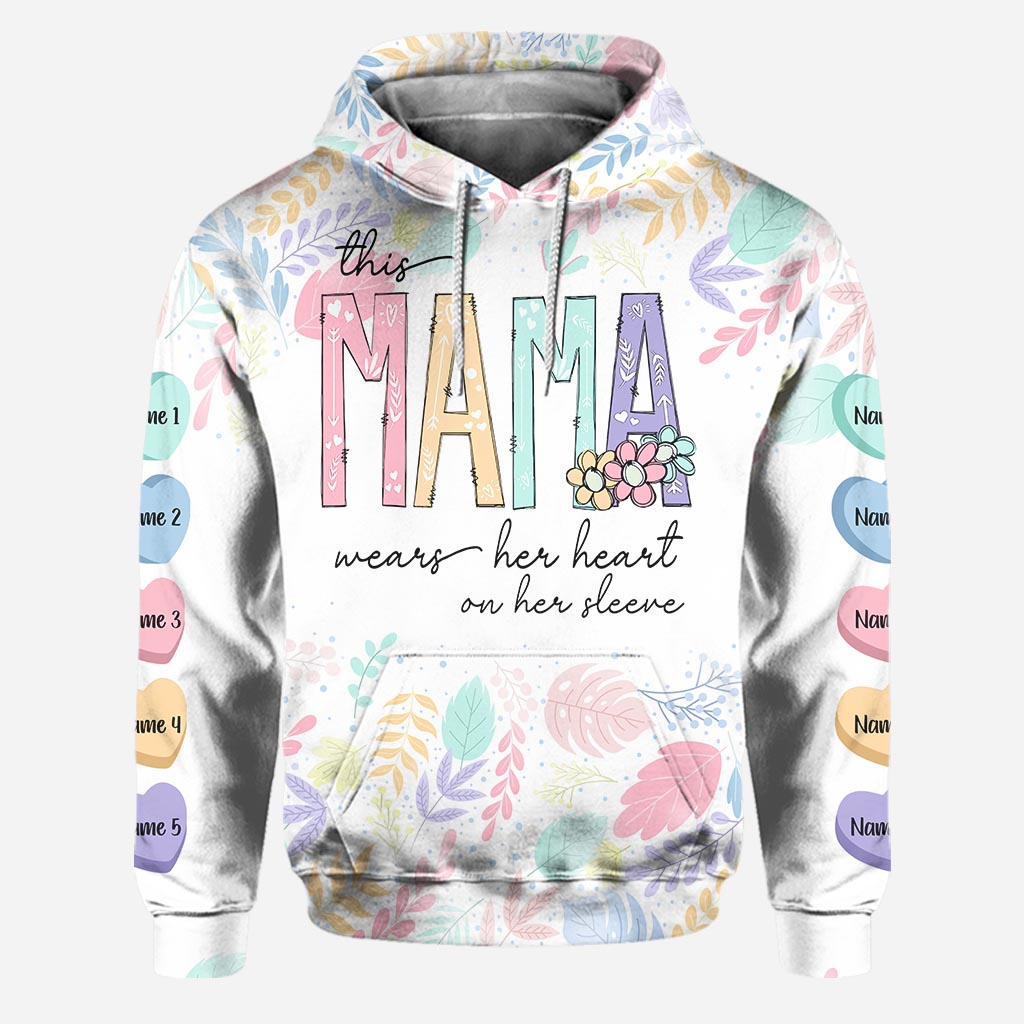 Diese Mama trägt ihr Herz auf der Zunge – personalisierter Muttertags-Hoodie und Leggings
